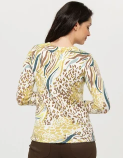 Christine Laure Pulls|Maille*Pull blanc à motifs