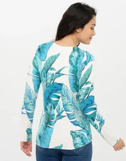 Christine Laure Pulls|Maille*Pull blanc bleu plumes