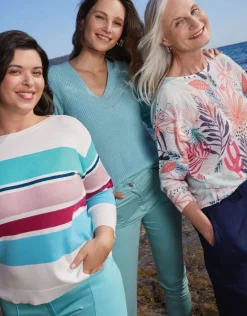 Christine Laure Pulls|Maille*Pull bleu ciel irisé