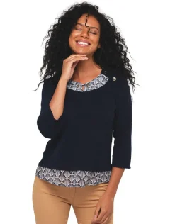 Christine Laure Pulls|Maille*Pull bleu marine