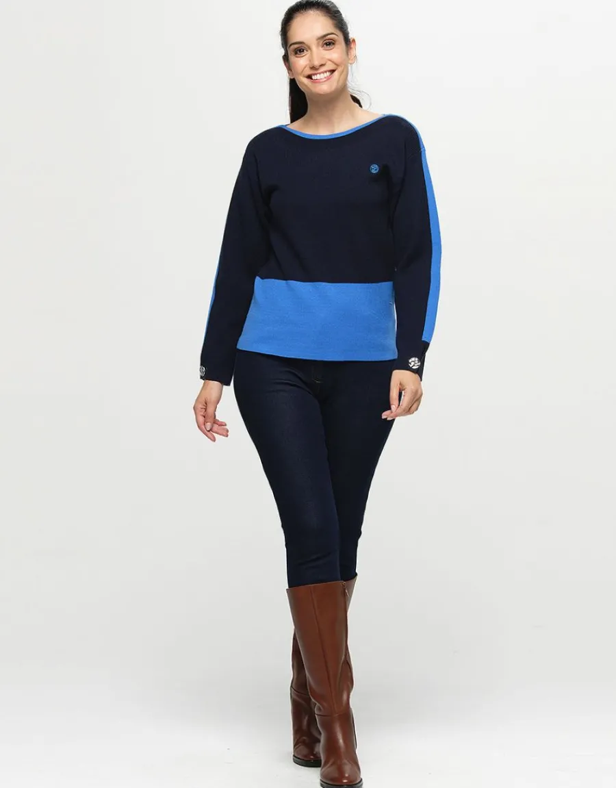 Christine Laure Maille|Pulls*Pull bleu milano