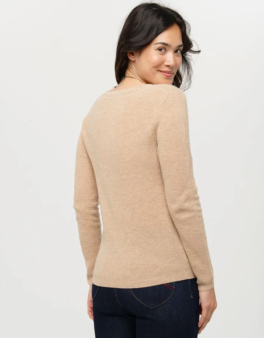 Christine Laure Pulls|Maille*Pull brun laine cachemire