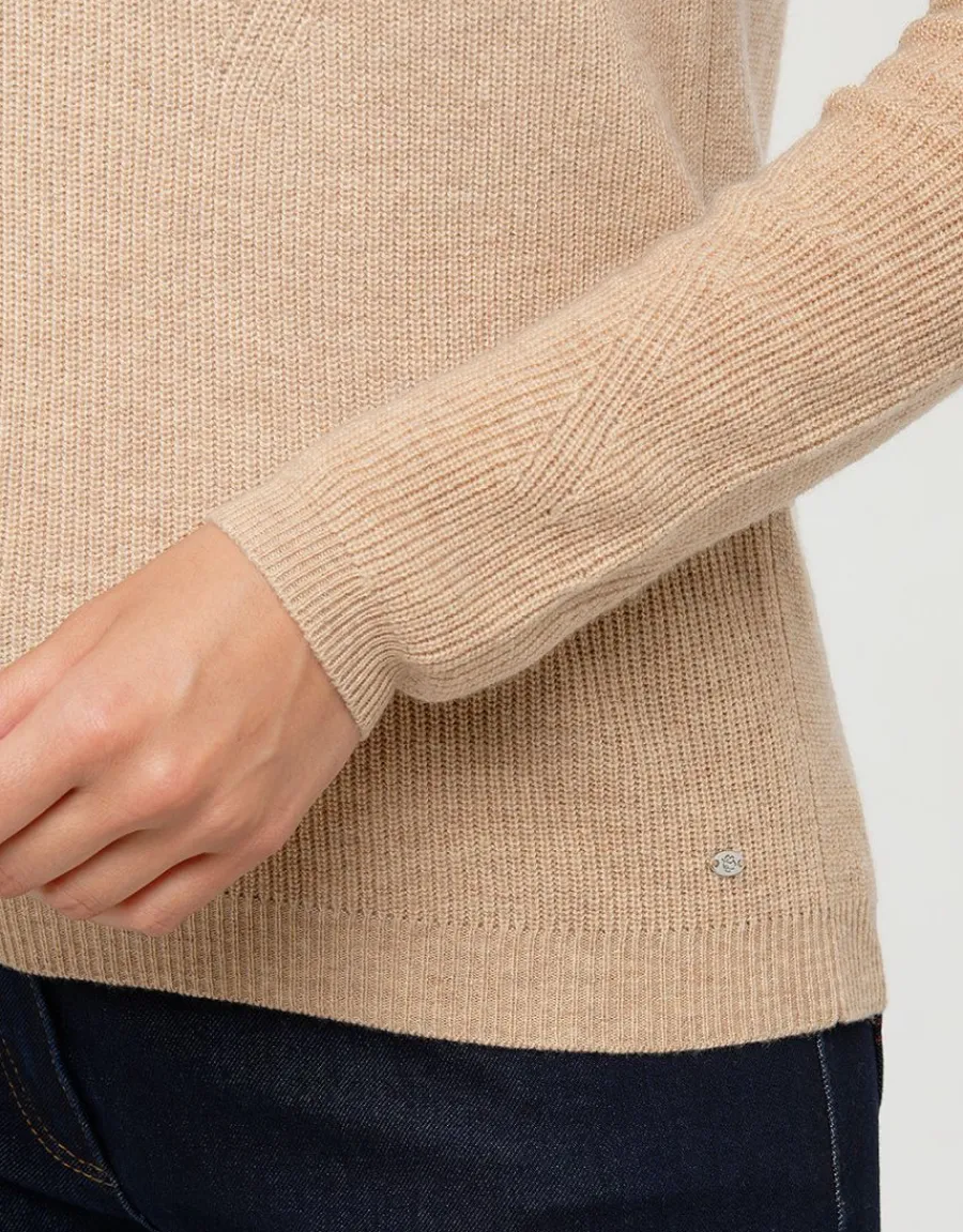 Christine Laure Pulls|Maille*Pull brun laine cachemire