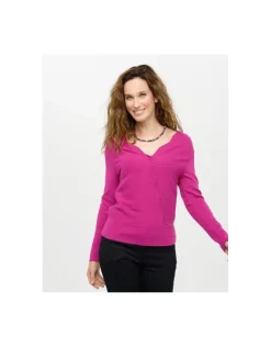 Christine Laure Pulls|Maille*Pull cache coeur rose