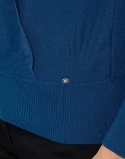 Christine Laure Pulls|Maille*Pull cache-coeur bleu