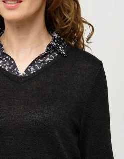 Christine Laure Maille|Pulls*Pull chemisier noir