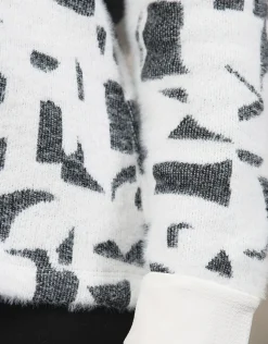 Christine Laure Pulls|Maille*Pull chemisier noir blanc