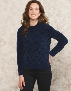 Christine Laure Pulls|Maille*Pull chenille marine