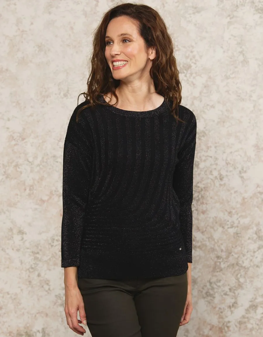 Christine Laure Pulls|Maille*Pull chic brillant noir