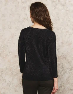 Christine Laure Pulls|Maille*Pull chic brillant noir