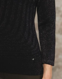 Christine Laure Pulls|Maille*Pull chic brillant noir