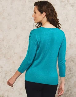 Christine Laure Pulls|Maille*Pull chic brillant vert