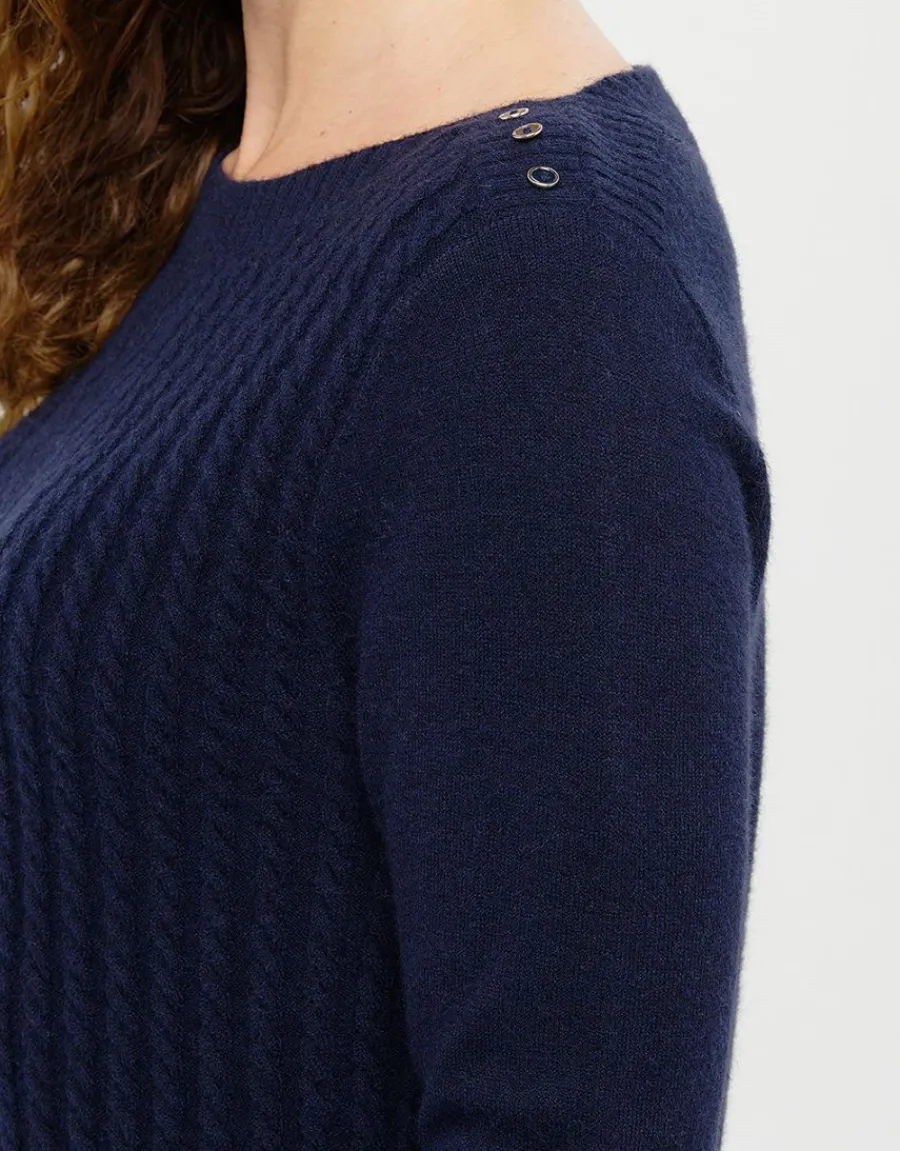Christine Laure Pulls|Maille*Pull col bateau marine