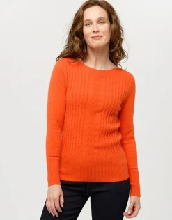 Christine Laure Pulls|Maille*Pull col bateau orange