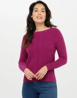 Christine Laure Pulls|Maille*Pull col bateau prune