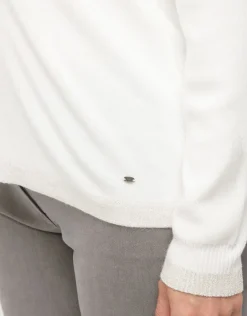 Christine Laure Pulls|Maille*Pull écru col irisé