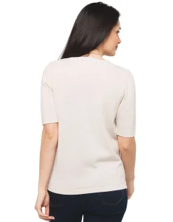 Christine Laure Pulls|Maille*Pull doré sans manches