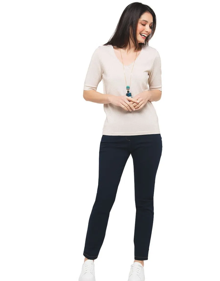 Christine Laure Pulls|Maille*Pull doré sans manches