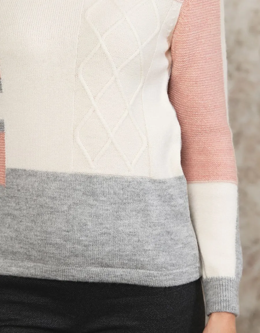 Christine Laure Pulls|Maille*Pull fantaisie rose