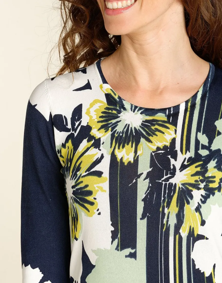 Christine Laure Pulls|Maille*Pull fin bleu marine