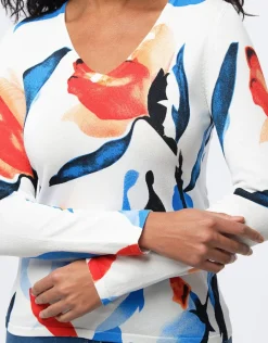 Christine Laure Pulls|Maille*Pull fin imprimé fleuri