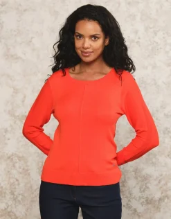 Christine Laure Pulls|Maille*Pull fin orange