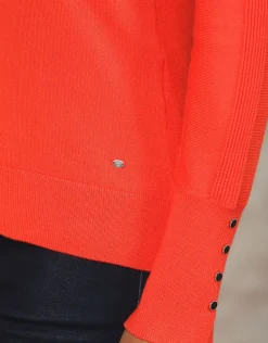 Christine Laure Pulls|Maille*Pull fin orange