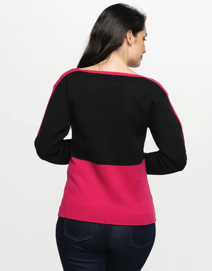 Christine Laure Pulls|Maille*Pull fuchsia milano