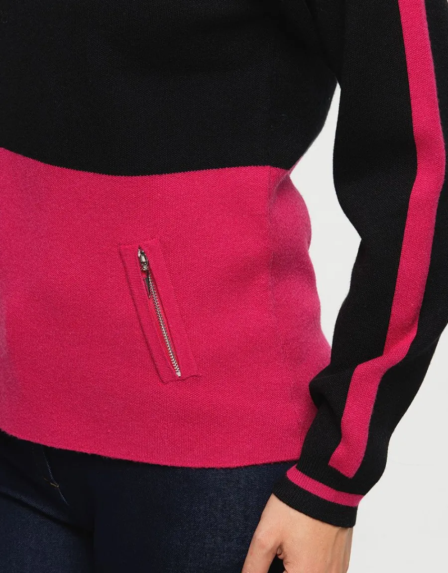 Christine Laure Pulls|Maille*Pull fuchsia milano