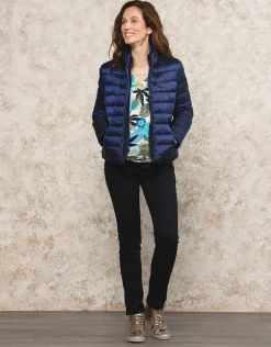 Christine Laure Pulls|Maille*Pull imprimé blanc bleu