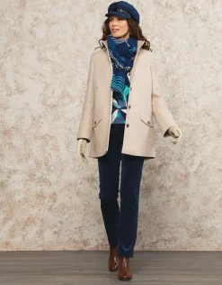 Christine Laure Pulls|Maille*Pull imprimé bleu vert