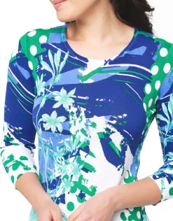 Christine Laure Pulls|Maille*Pull imprimé vert