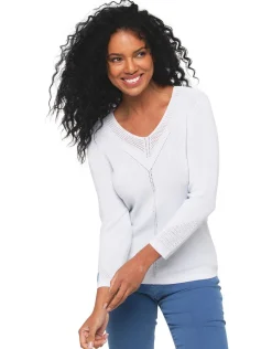 Christine Laure Pulls|Maille*Pull irisé argenté