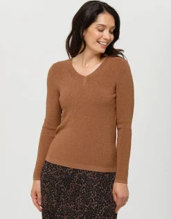 Christine Laure Pulls|Maille*Pull irisé marron