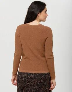 Christine Laure Pulls|Maille*Pull irisé marron