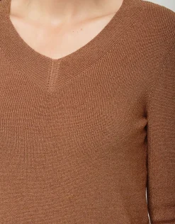 Christine Laure Pulls|Maille*Pull irisé marron