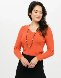 Christine Laure Pulls|Maille*Pull irisé orange