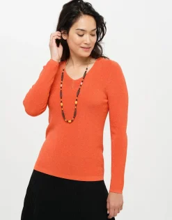 Christine Laure Pulls|Maille*Pull irisé orange