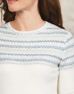 Christine Laure Pulls|Maille*Pull Jacquard blanc