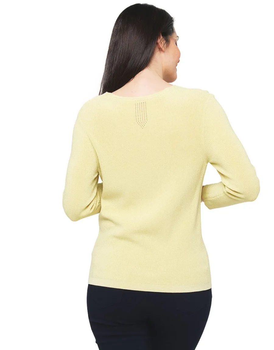 Christine Laure Maille|Pulls*Pull jaune irisé