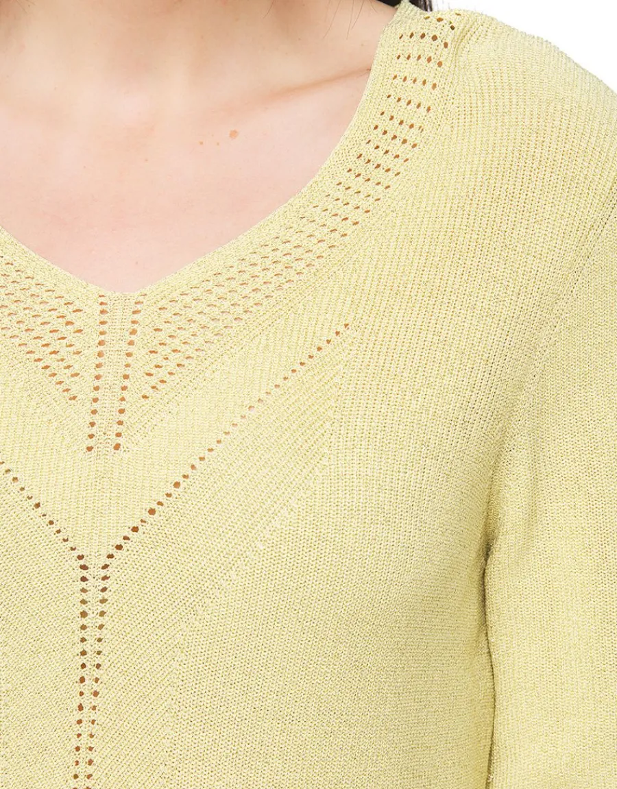 Christine Laure Maille|Pulls*Pull jaune irisé