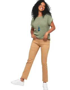 Christine Laure Pulls|Maille*Pull kaki sans manches