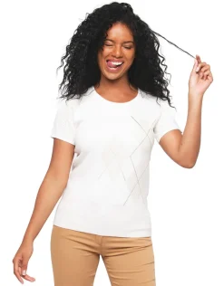 Christine Laure Pulls|Maille*Pull manche courte écru