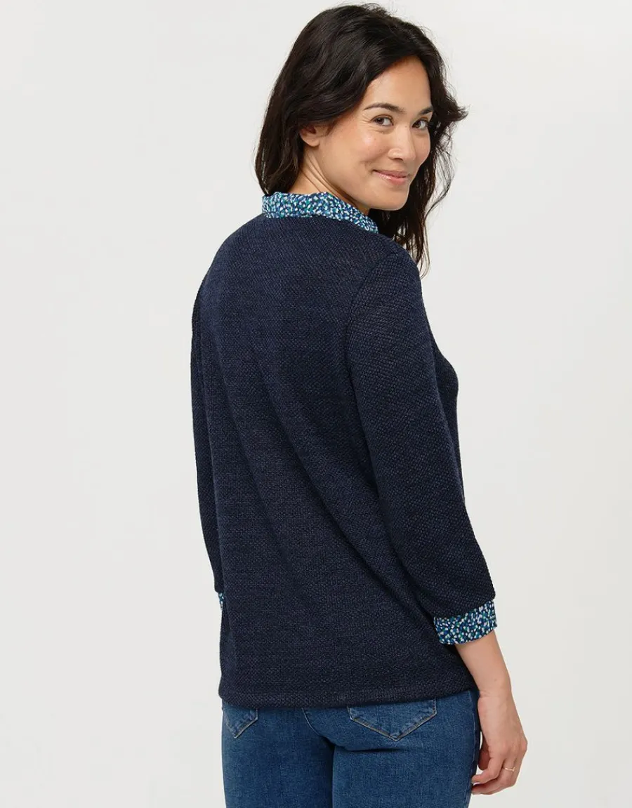 Christine Laure Pulls|Maille*Pull marine col V