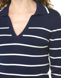 Christine Laure Pulls|Maille*Pull marinière marine