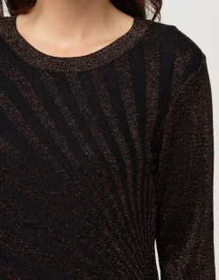 Christine Laure Pulls|Maille*Pull noir cuivre irisé