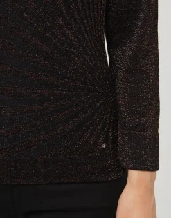 Christine Laure Pulls|Maille*Pull noir cuivre irisé