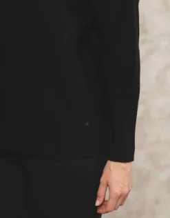 Christine Laure Pulls|Maille*Pull noir encolure bateau