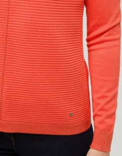 Christine Laure Pulls|Maille*Pull orange rayures