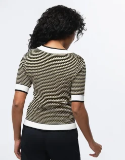 Christine Laure Pulls|Maille*Pull rayé beige